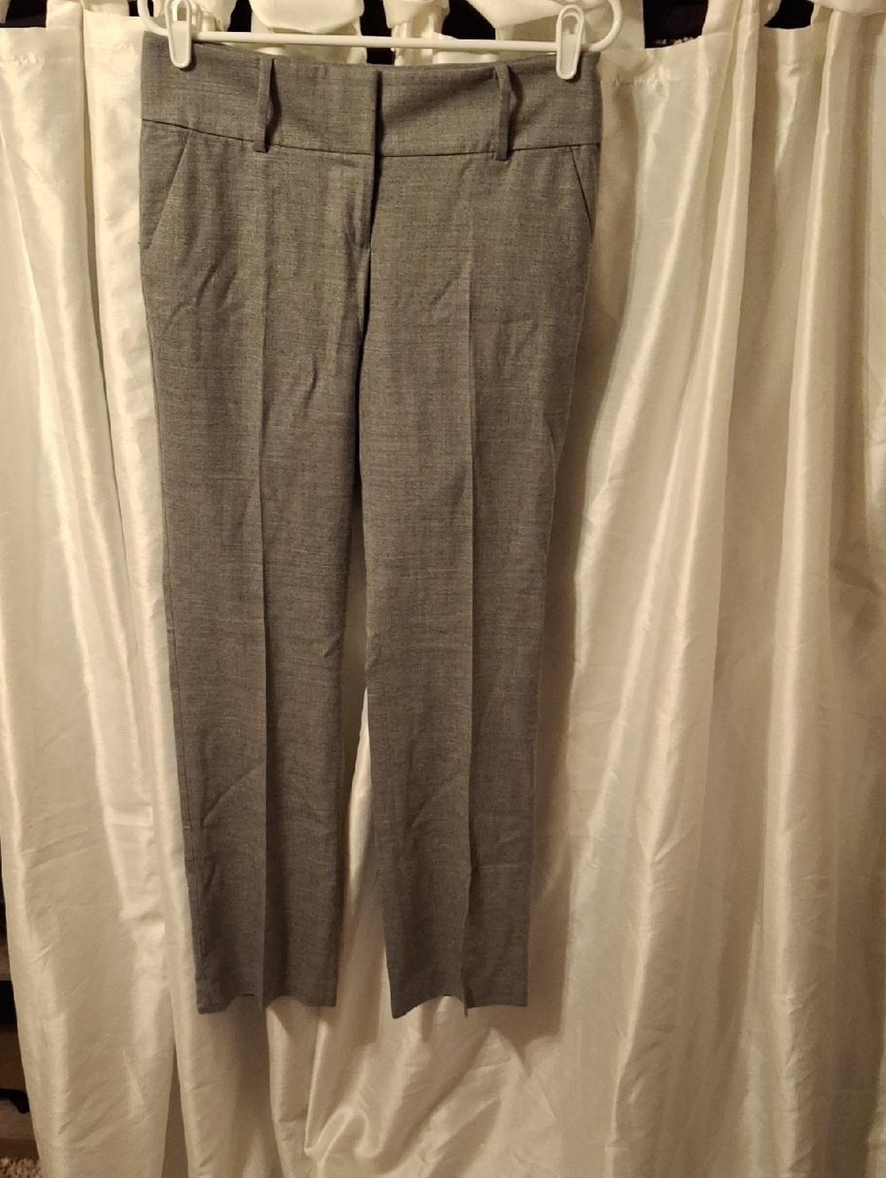 Ann Taylor Light Gray Dress Pants - Tailored Straight Leg